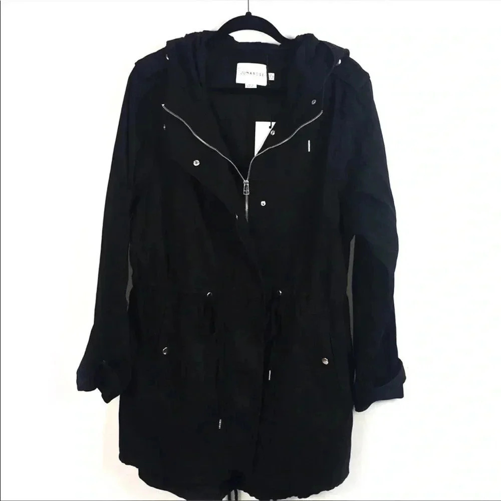 Junarose Kaliva Hooded Black Jacket Size OX